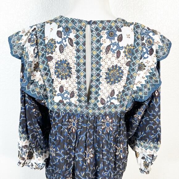 Cleobella by Tuckernuck Womens Sabina Lina Feminine Boho Blouse Size Medium - Picture 9 of 13